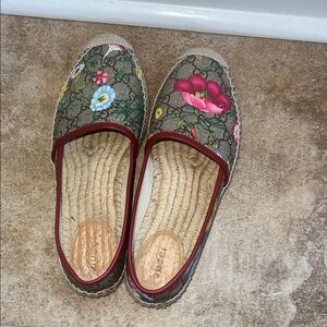 Floral Espadrille Slip-On Shoes
